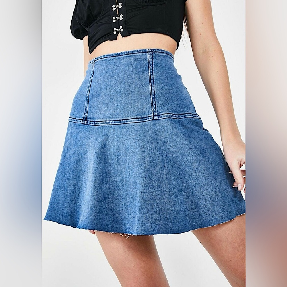 Free People We The Free Denim Mini Skirt